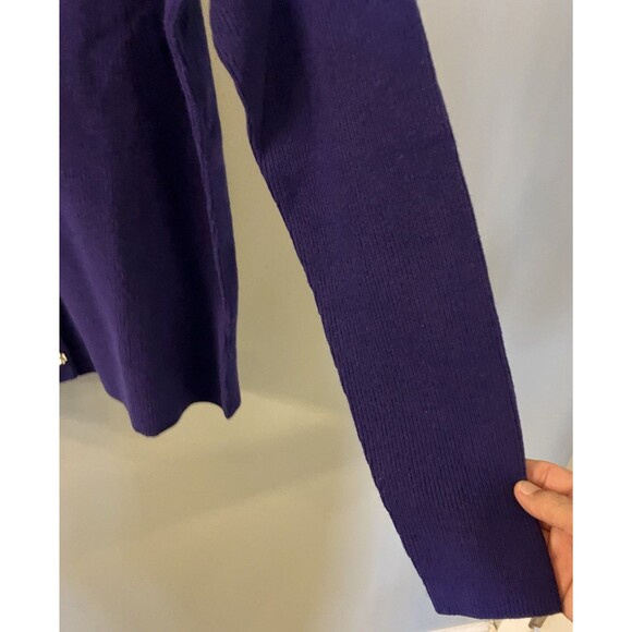 J. Jill Cardigan Sweater Women's XS Purple Button Front V-Neck Long Sleeve NWOT - Picture 7 of 8